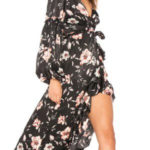 Misa Los Angeles - Luna Dress - Black Floral - Size: XS